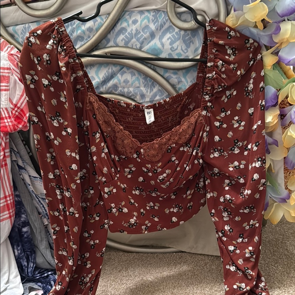 Floral Brown Women's Top